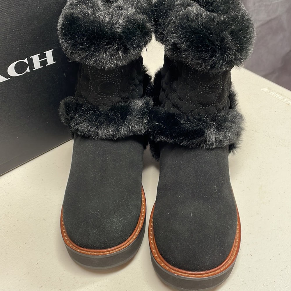 Coach Black Izzie Boot Size 6 1/2 B - Picture 4 of 8
